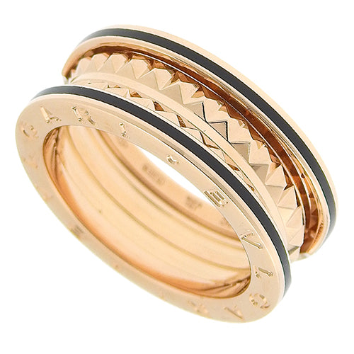 B.zero1 Lock Ring S, 18K Pink Gold, PG, Ceramic