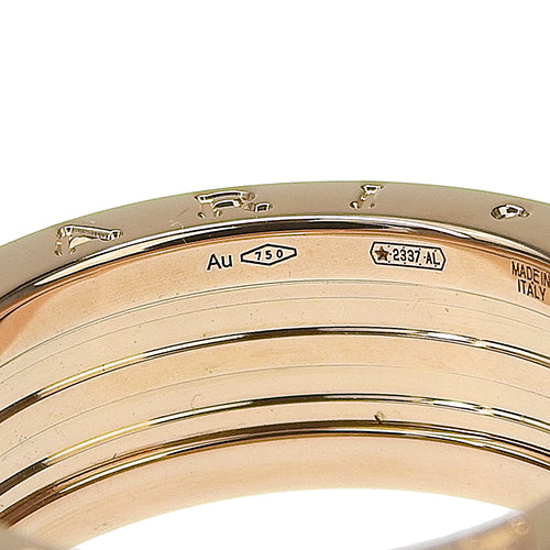 B.zero1 Lock Ring S, 18K Pink Gold, PG, Ceramic