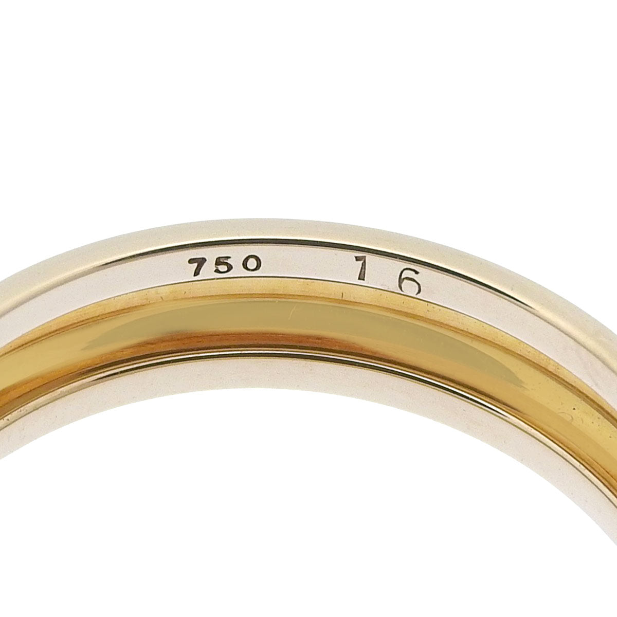 YSL 标志戒指，18K 黄金 (YG) 和 18K 白金 (WG)