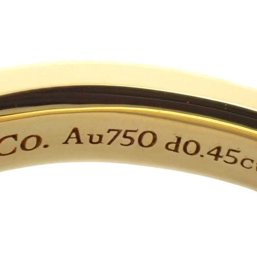 T One Narrow Ring with Diamond, D0.45, 18K Yellow Gold, YG