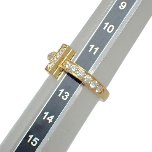 T One Narrow Ring with Diamond, D0.45, 18K Yellow Gold, YG