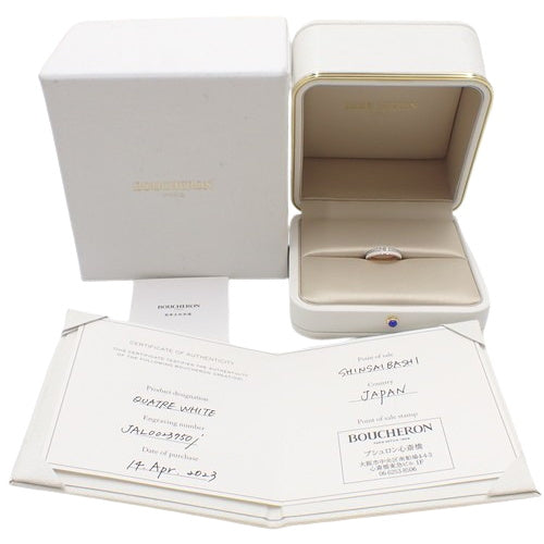 Quatre Classic Diamond Half Ring in PG, WG and White Ceramic