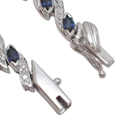 Sapphire and diamond necklace S8.0/D0.82 K18 WG