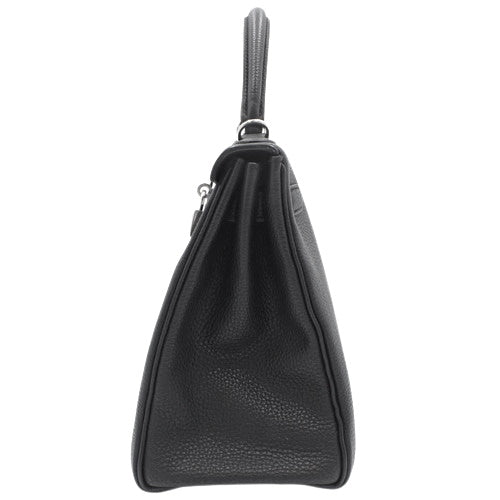 Kelly 28（内缝线）两用单肩包，Togo 皮革，钯金金属配件，X 印章