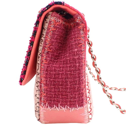 Coco Mark 链条单肩包 拼布单翻盖粗花呢皮革 A65468