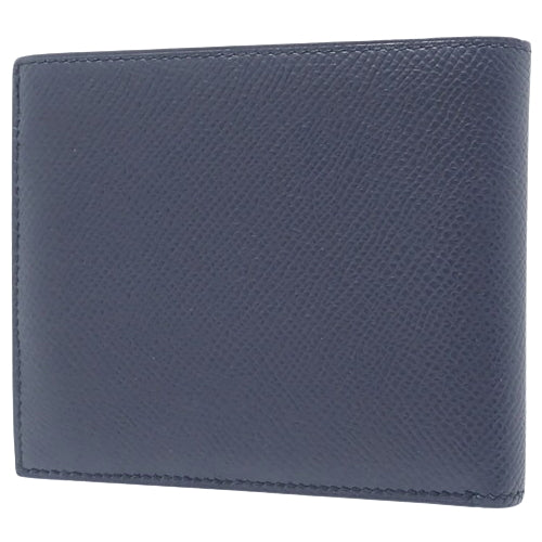 MC2 Copernicus Blue Indigo Epsom Leather Wallet with B Stamp, Bifold, Small