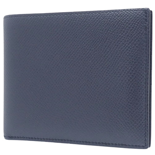 MC2 Copernicus Blue Indigo Epsom Leather Wallet with B Stamp, Bifold, Small