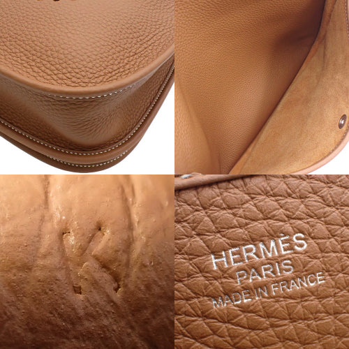 [未使用] Evelyn 3PM Evelyn 29 Taurillon Clemence 皮革表带配钯金配件和金色 K 印章