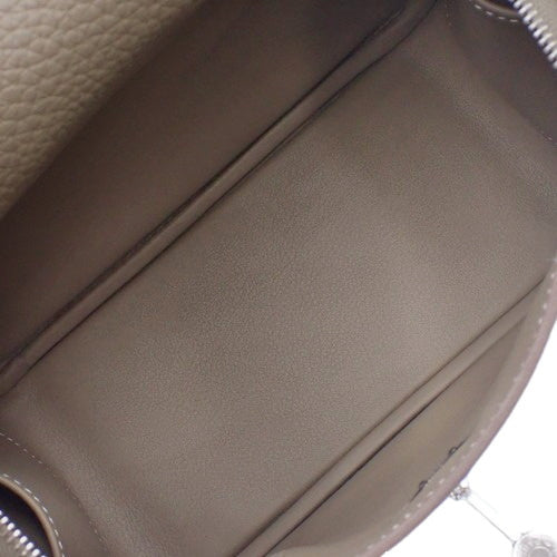 [Unused] Lindy 2 Mini Lindy Mini Taurillon Clemence Leather Palladium Hardware Etoupe/Etoupe K Stamp