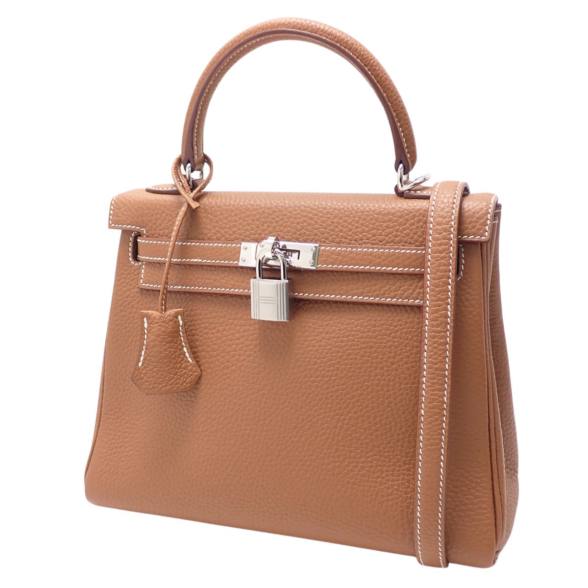 Kelly 25 (inner stitching) Togo, palladium hardware, gold, B stamp