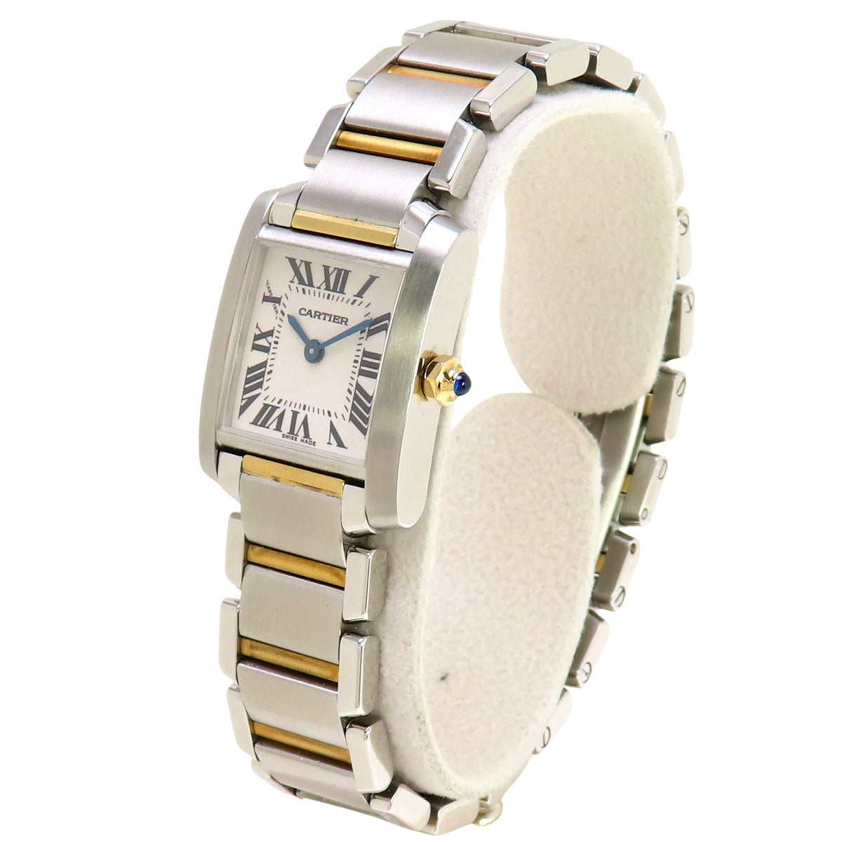 W51007Q4 Tank Française SM YG/SS Quartz White