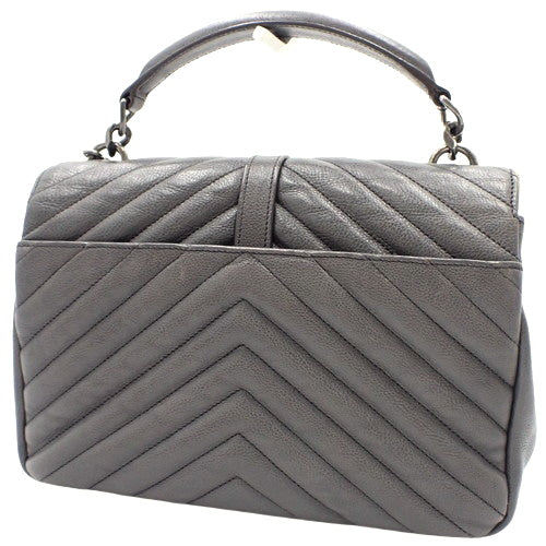カレッジ チェーンショルダーバッグ YSL Vステッチ レザー