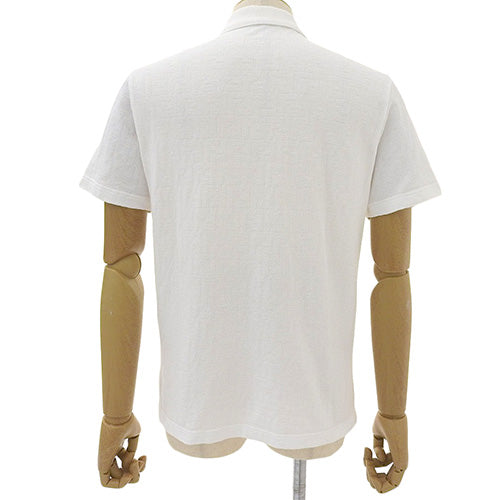 FF Piqué Polo Shirt 2023, Size Small, Short Sleeve, FF Zucca Pattern