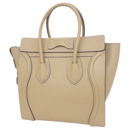 Luggage Micro Shopper in Drummed Calfskin, Dune, 167793DRU.03UN