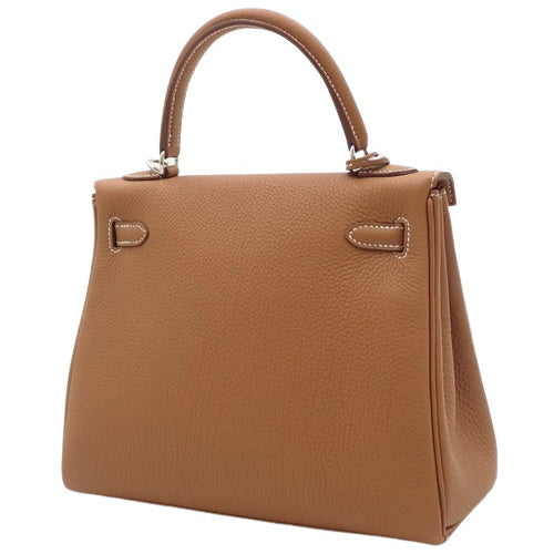 [新品] Kelly 25 (内缝) Togo 钯金五金 金色 K 印章