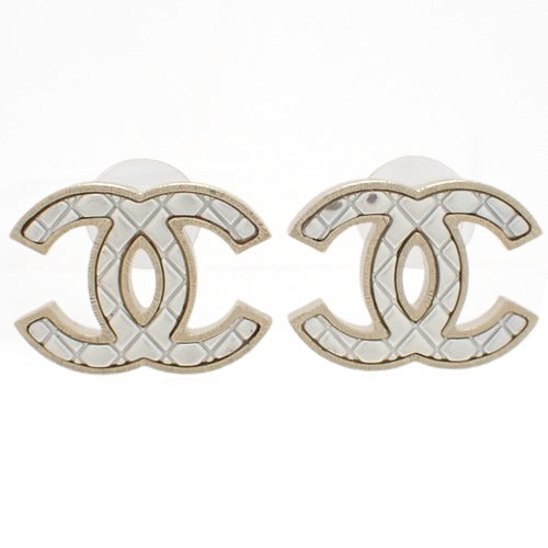 香奈儿CC标志菱格耳环 金属(GP) 首饰 珠宝 绗缝