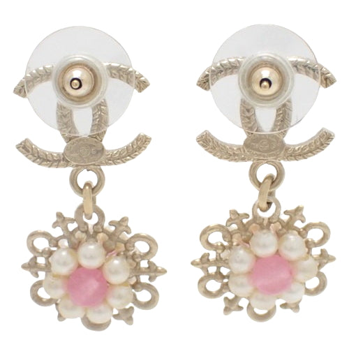 ココマーク スイング フラワー ピアス メタル(ＧＰ) フェイクパール アクセサリー ジュエリー 花