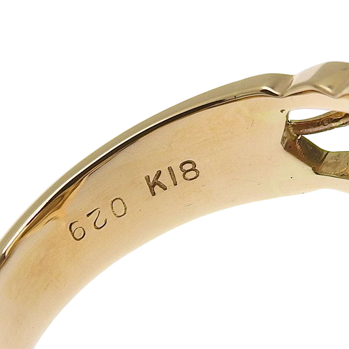 蛋白石钻石戒指 蛋白石/钻石 D0.29 K18 黄金 YG