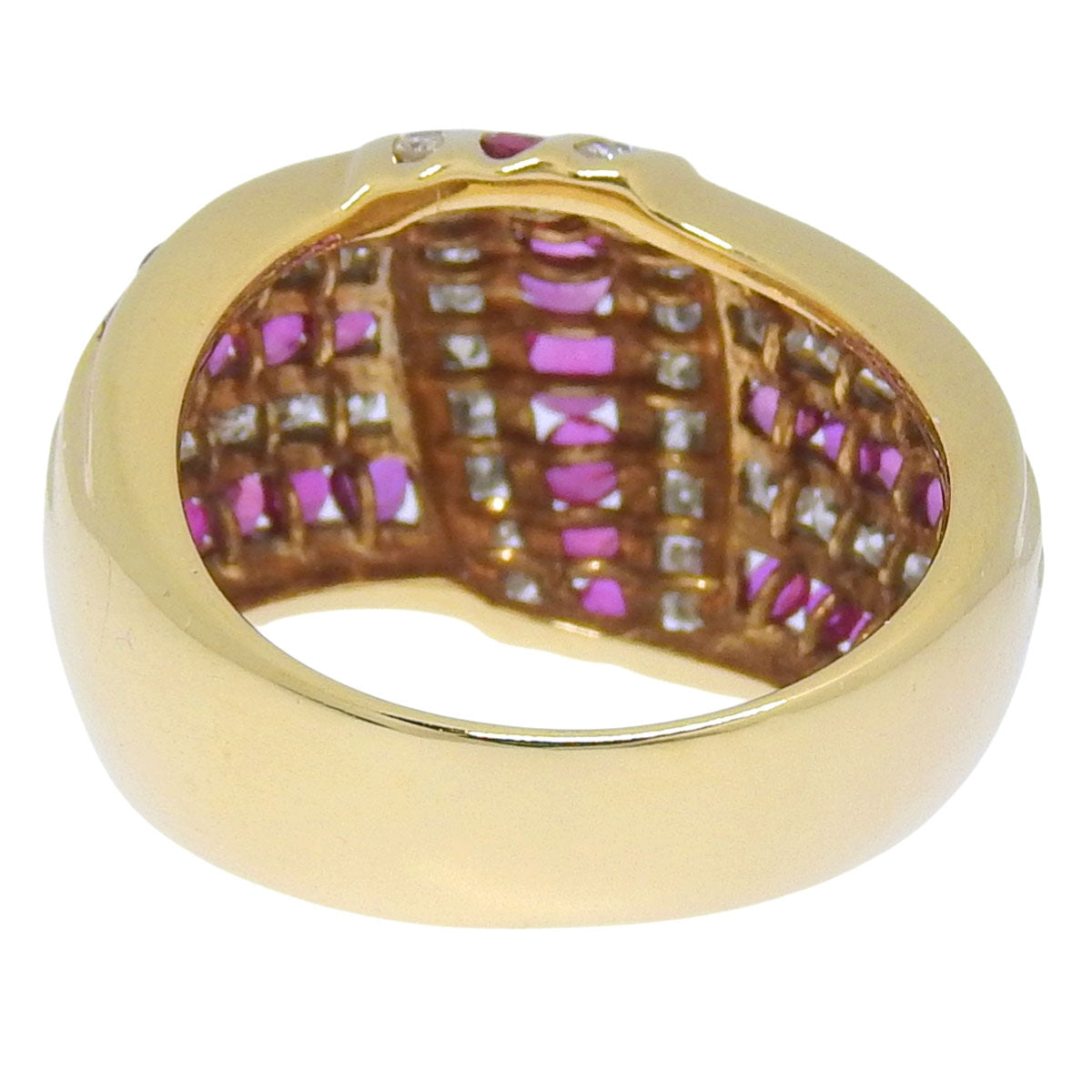 红宝石和钻石戒指 R2.01/D0.76 K18 黄金 YG