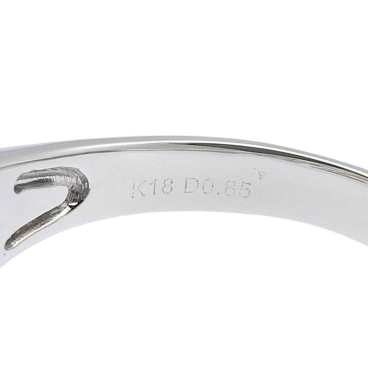 钻石叶片戒指 D0.85 K18 白金 WG