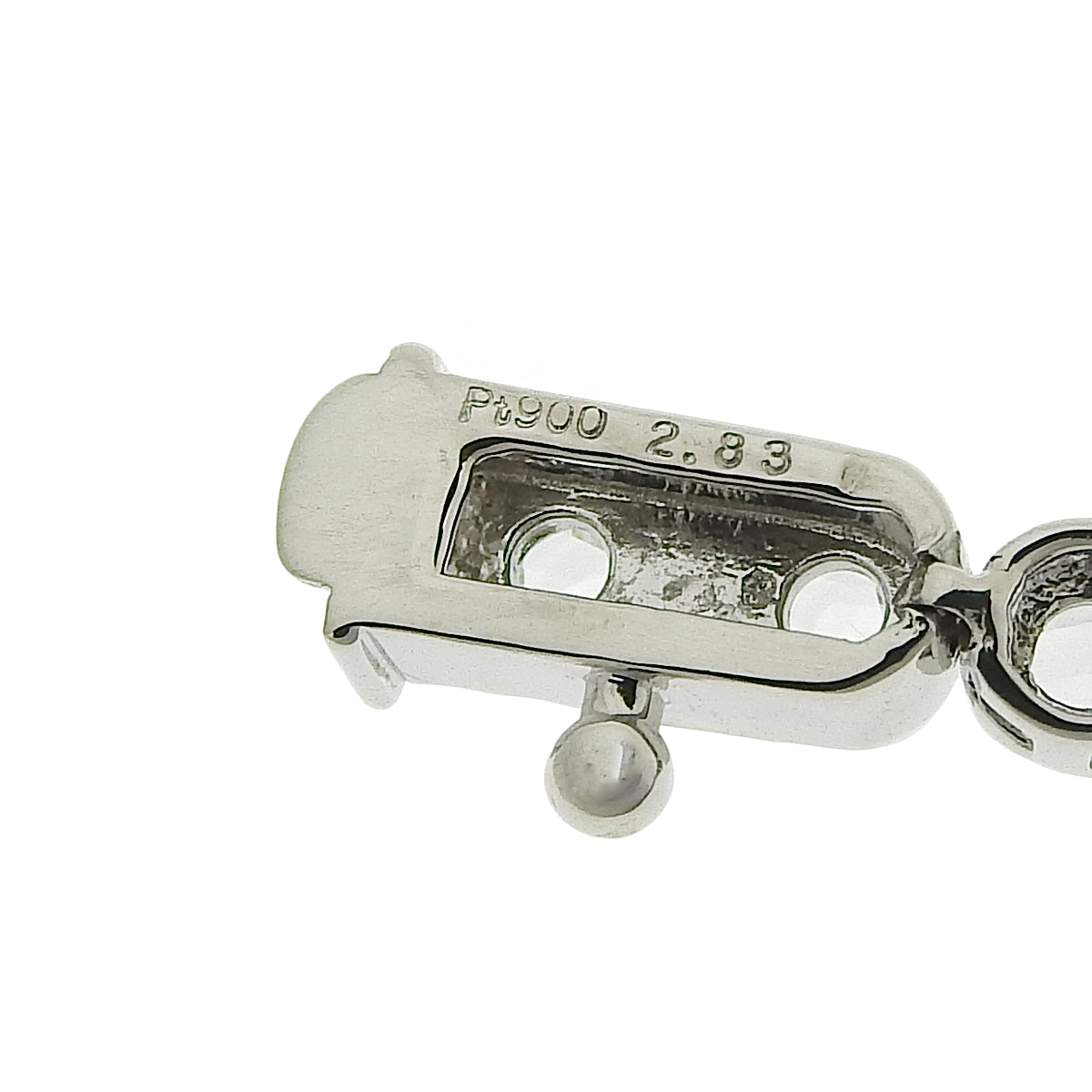 Rose-cut tennis bracelet, 2.83 carats, Pt900 platinum.
