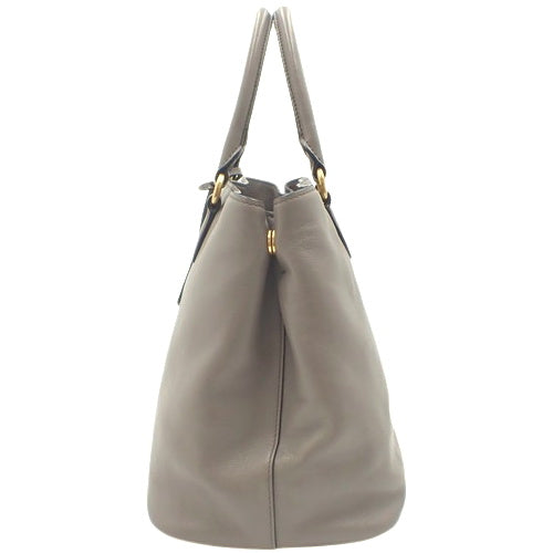 Logo embossed 2-way handbag leather 1BA579