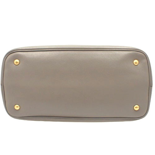 Logo embossed 2-way handbag leather 1BA579