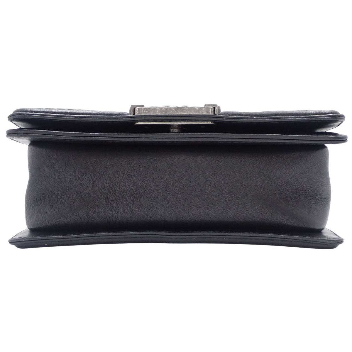 Boy Chanel V-Stitch Coco Mark Chain Shoulder Bag, Lambskin, Black