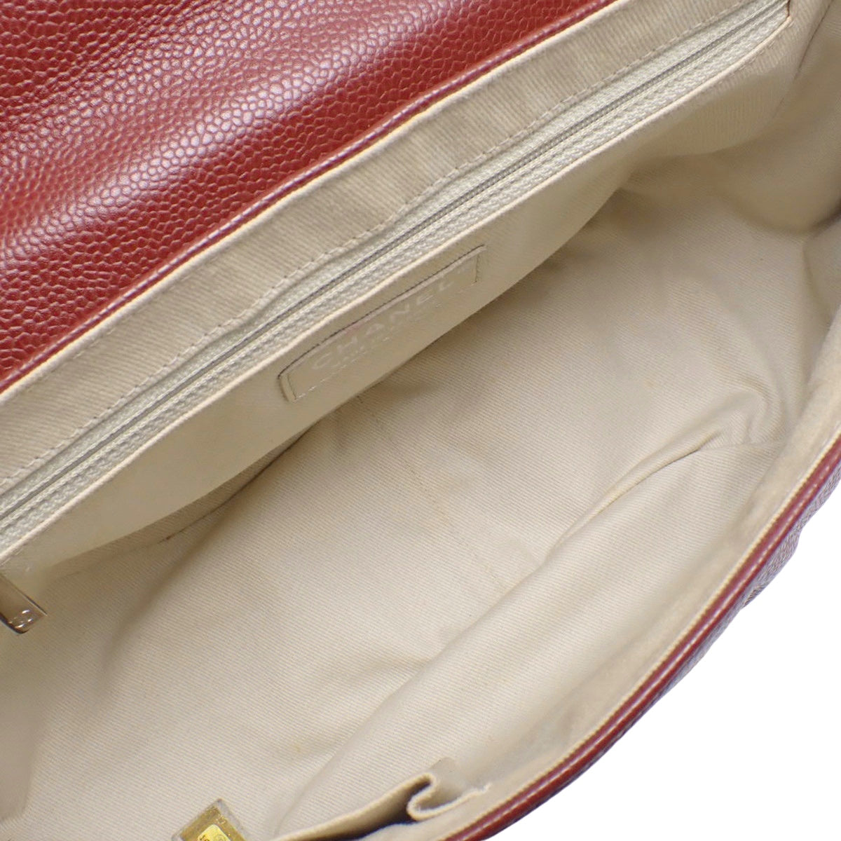 Chanel Chocolate Bar Coco Mark Half-Moon Shoulder Bag, Caviar Skin, Bordeaux