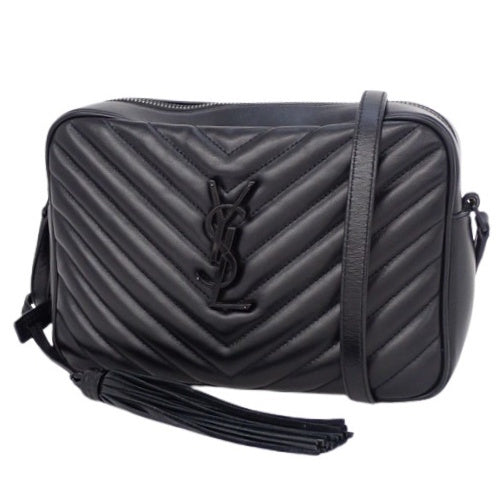 Saint Laurent Monogram Lou 相机包，带 YSL 标志，皮革，612544