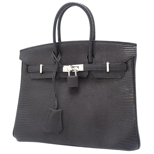 Birkin 25 Lizard Leather Palladium Hardware K Stamp
