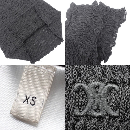 オフショルダー ミニワンピース XS トリオンフ ロゴ刺繍 ミニドレス