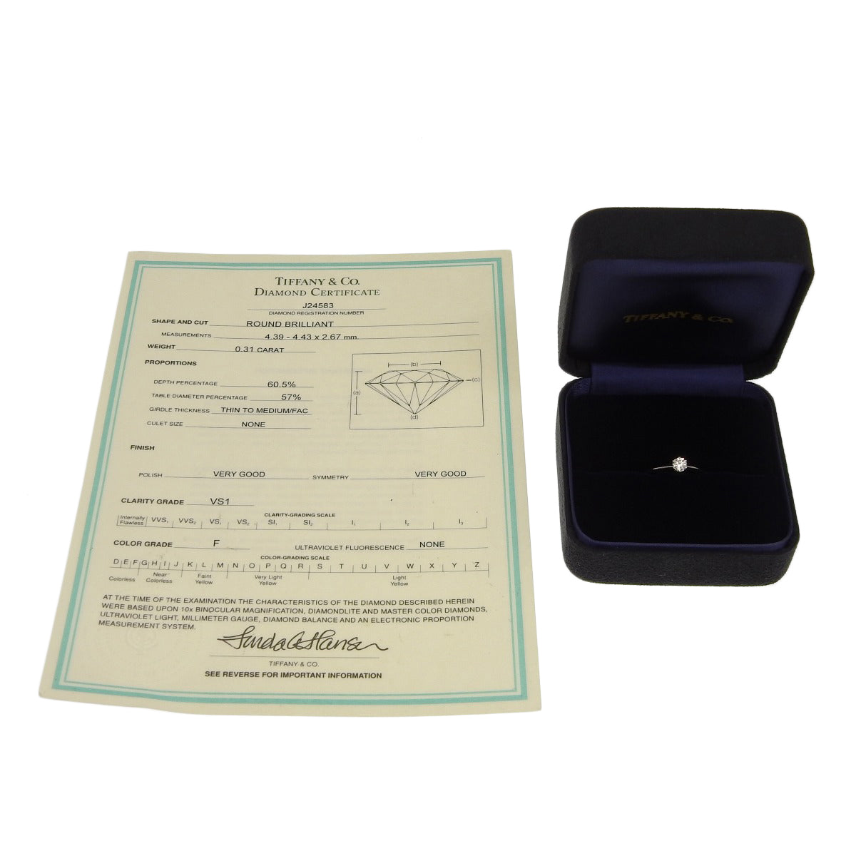 Classic Solitaire Ring, Diamond D0.31, Platinum Pt950