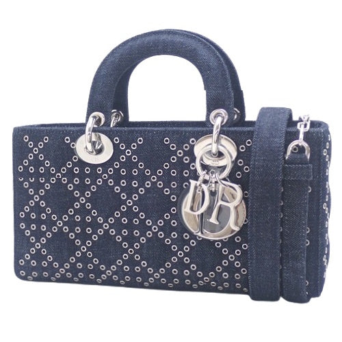 Cannage Lady D-Joy 中号孔眼棉质牛仔包