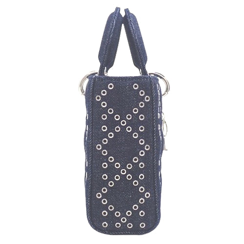 Cannage Lady D-Joy 中号孔眼棉质牛仔包