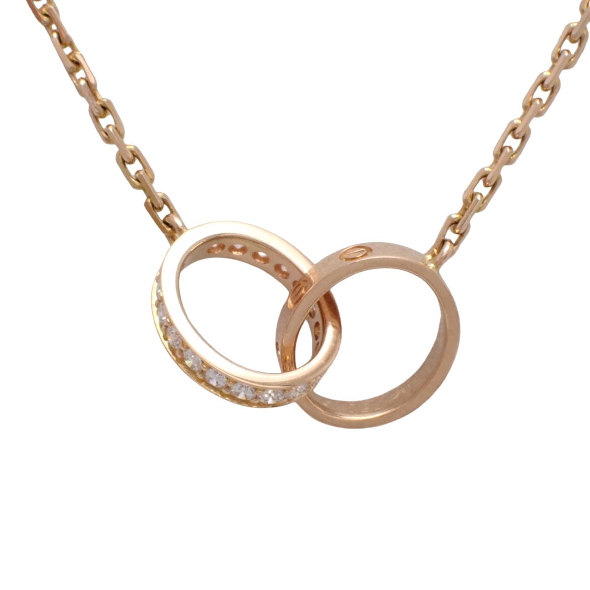 LOVE ネックレス ダイヤモンド K18 ピンクゴールド PG