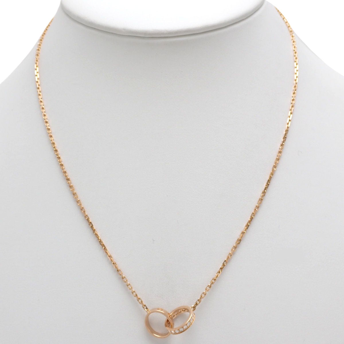 LOVE ネックレス ダイヤモンド K18 ピンクゴールド PG