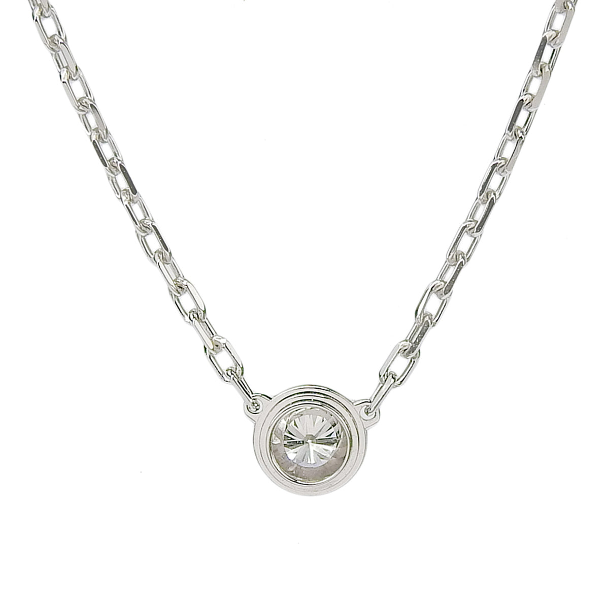 Damour项链，小号款，钻石，18K白金（WG）