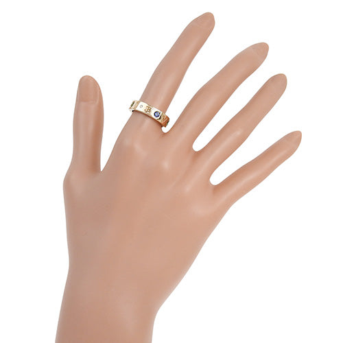 Roman Sorbet Ring, Sapphire, Green Garnet, and Diamond, 18K Pink Gold, PG