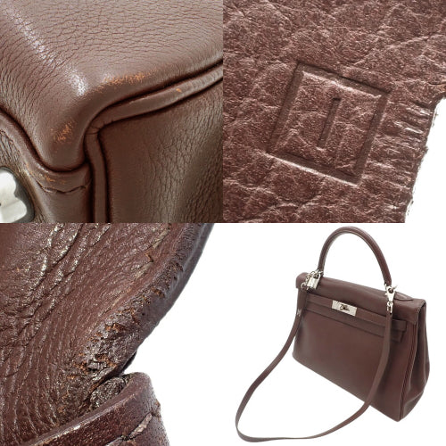 ケリー32 (内縫い) パラジウム金具 エヴァーグレイン ハバナ シルバー金具 □I刻印