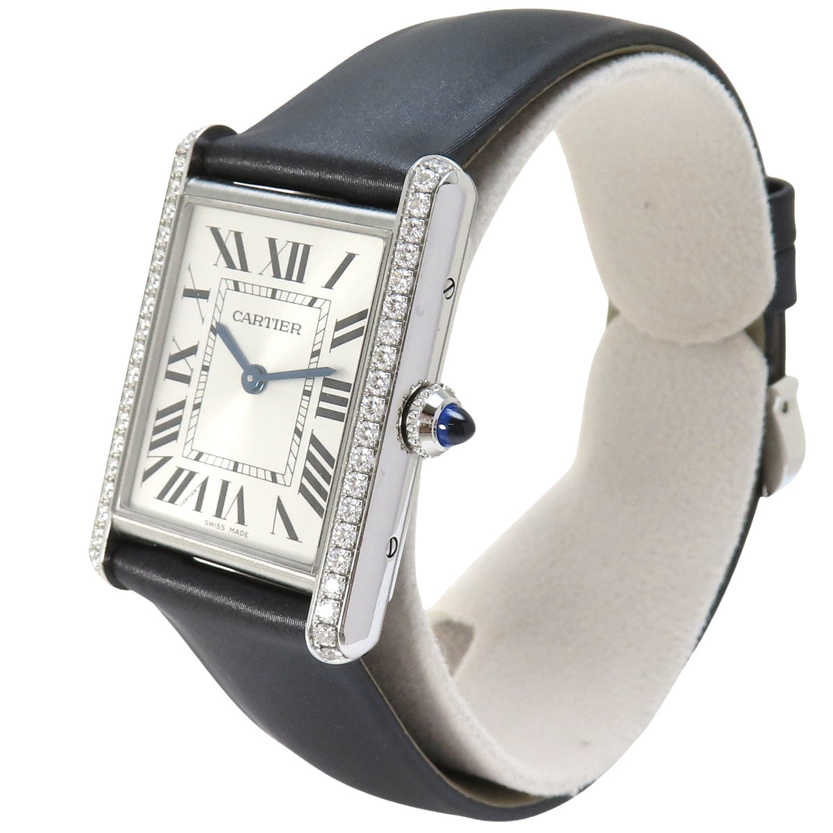 Must de Cartier Tank L.M. W4TA0017 SS/Satin Quartz, purchased March 2022, Silver/Black.