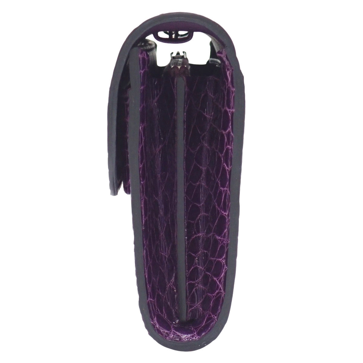 Constance Long To-Go Alligator/Crocodile Leather with Palladium Hardware and Amethyst, B Stamp