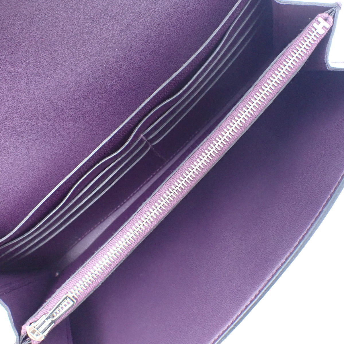 Constance Long To-Go Alligator/Crocodile Leather with Palladium Hardware and Amethyst, B Stamp
