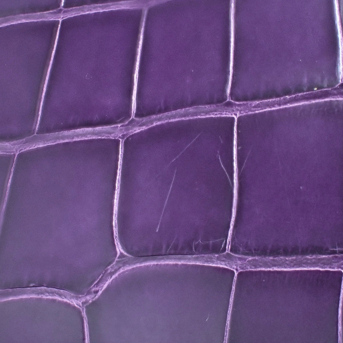 Constance Long To-Go Alligator/Crocodile Leather with Palladium Hardware and Amethyst, B Stamp