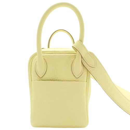 [新品] Lindy Mini Taurillon Clemence 皮革 钯金五金 Jaune Milton Beton W 印章