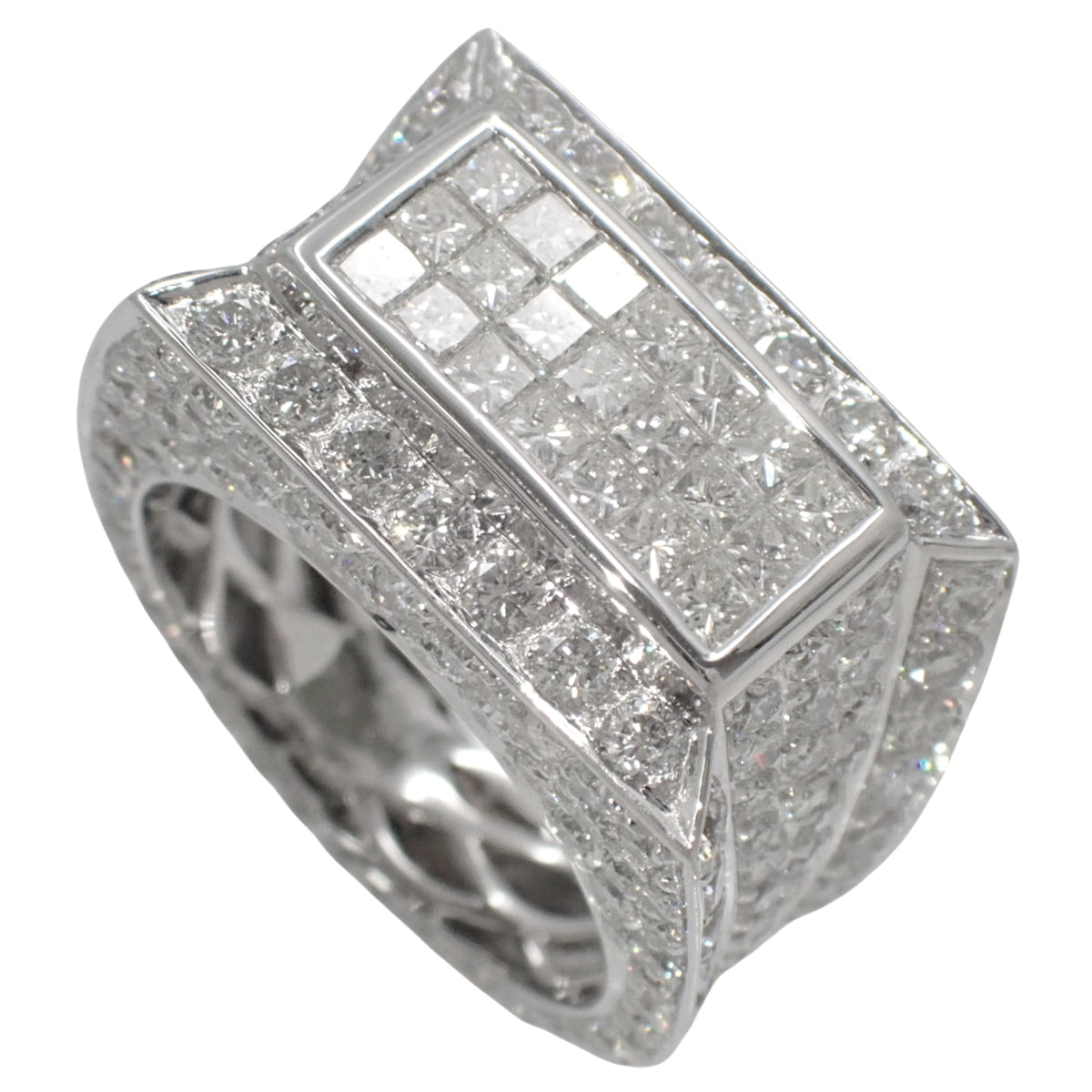 钻石戒指 5.00 K18 白金 WG