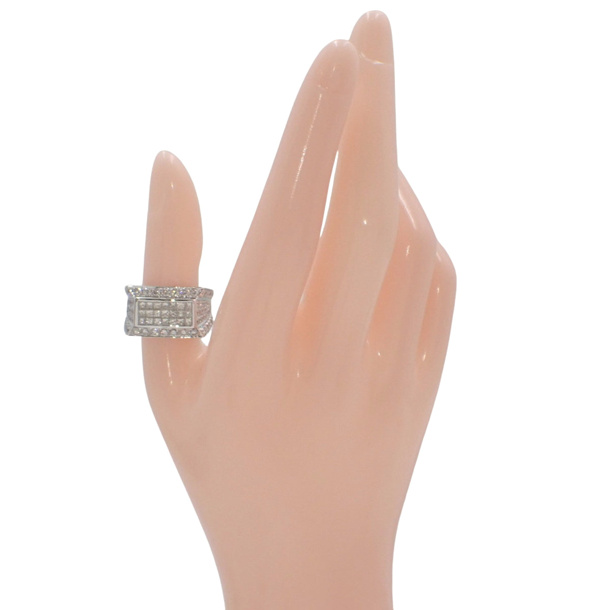 钻石戒指 5.00 K18 白金 WG