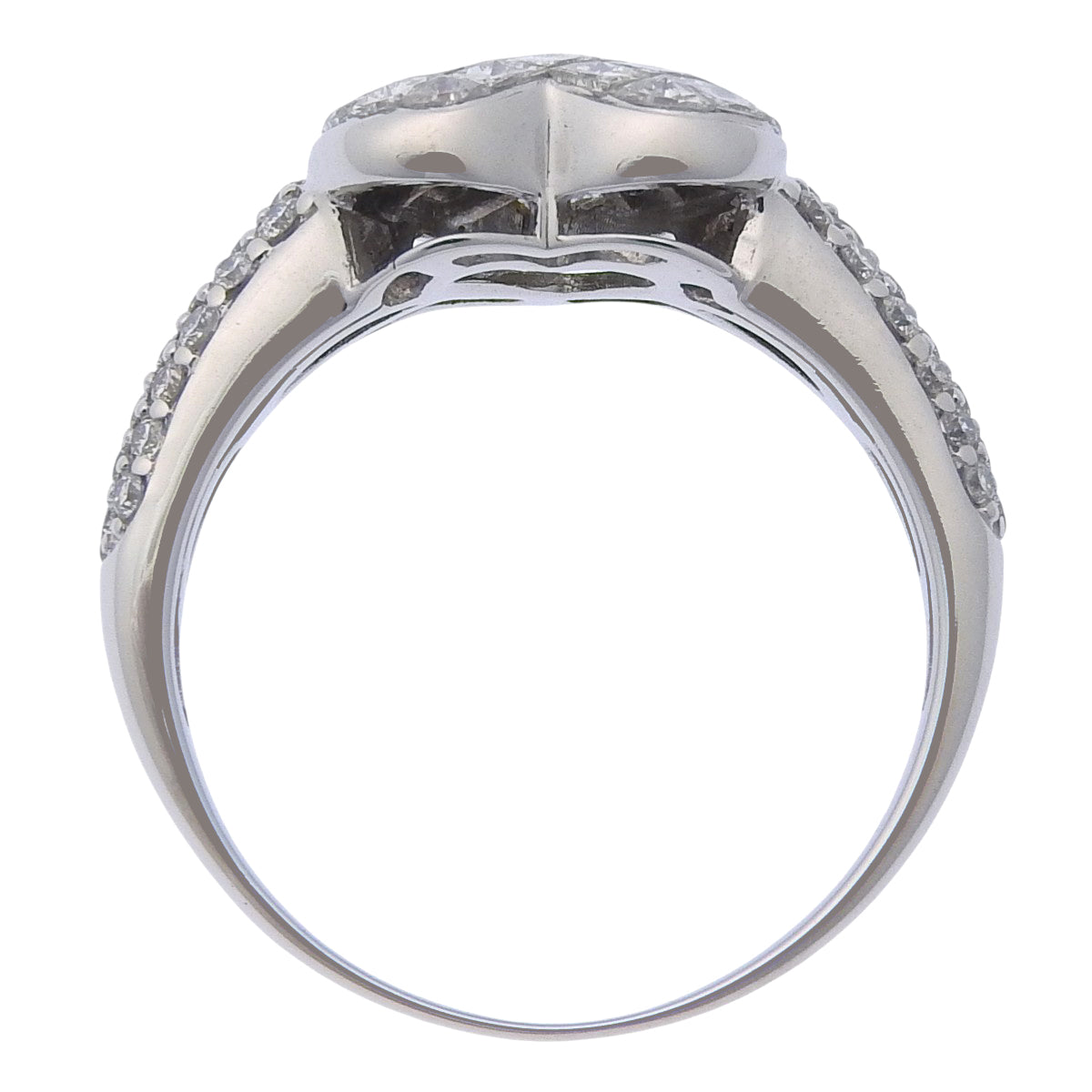 Diamond Heart Ring D1.60 K18 White Gold WG