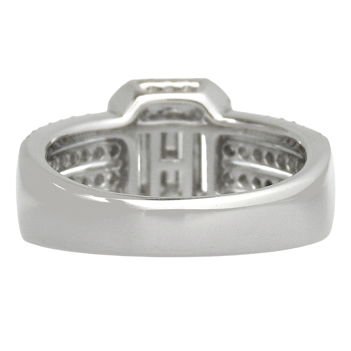 ダイヤモンド スクエアカットリング D1.04 K18 ホワイトゴールド WG