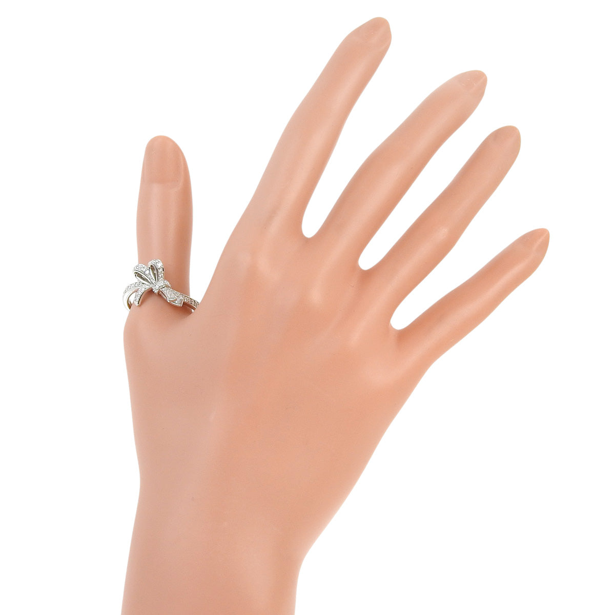 Diamond Ribbon Ring, 0.459 carats, 18K White Gold